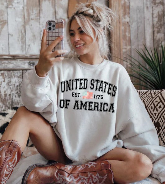 USA Crew neck Sweatshirt